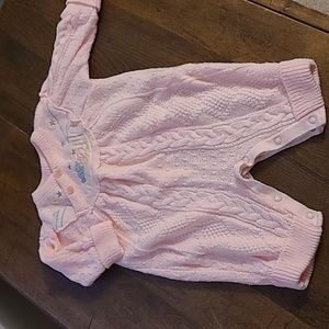 Vintage One Piece Baby Girl Sweater Romper with cats, stars, house